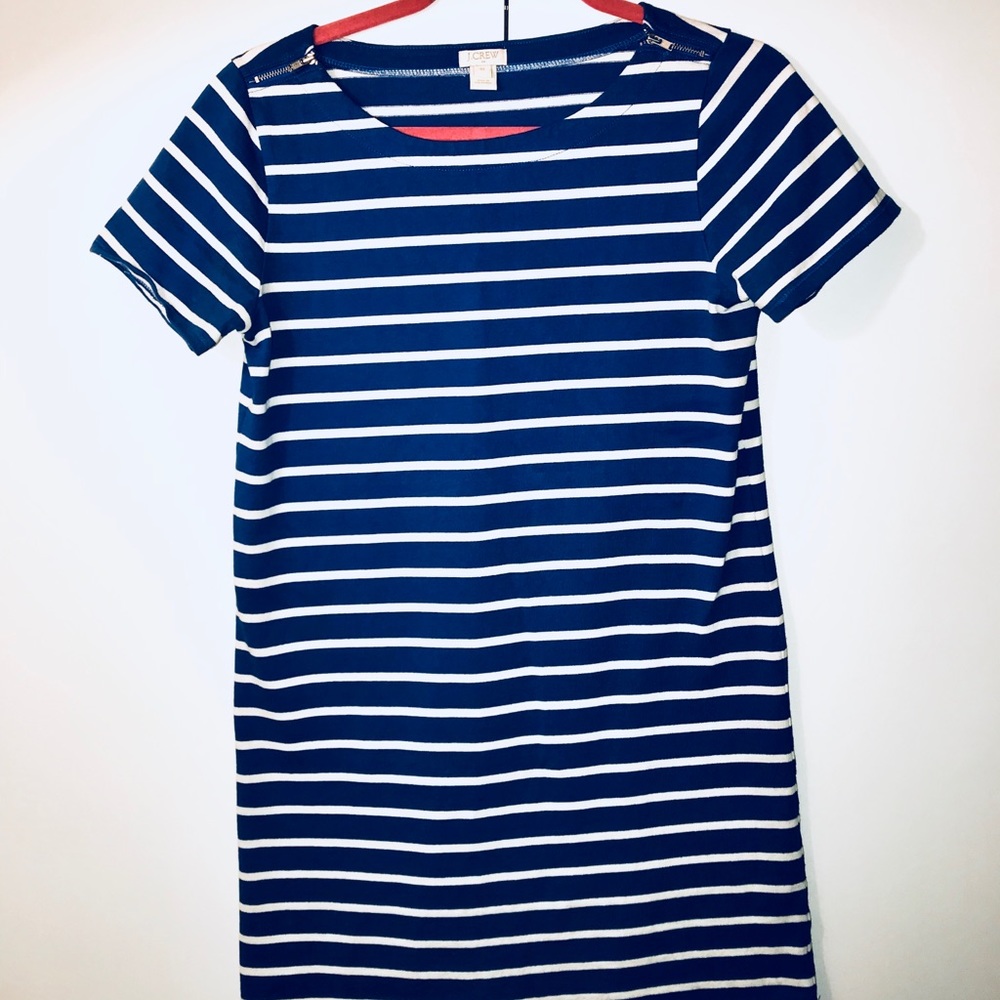 Jcrew striped cotton T-shirt dress